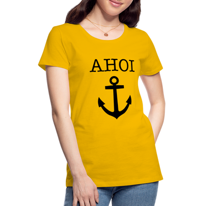 Frauen Premium T-Shirt - Ahoi - Sonnengelb