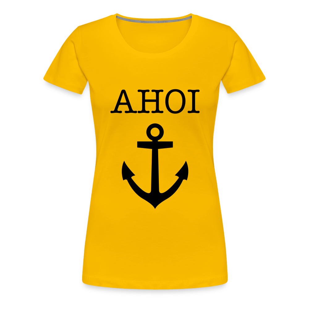 Frauen Premium T-Shirt - Ahoi - Sonnengelb