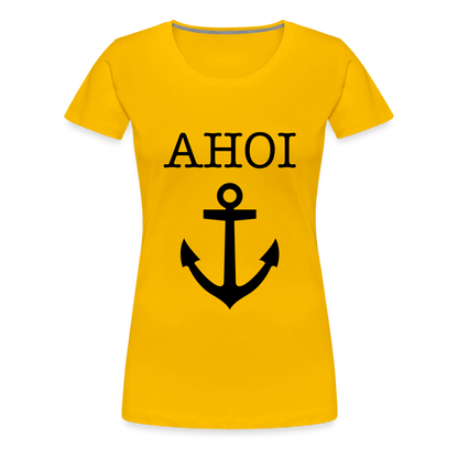 Frauen Premium T-Shirt - Ahoi - Sonnengelb