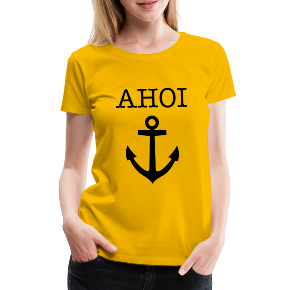 Frauen Premium T-Shirt - Ahoi - Sonnengelb