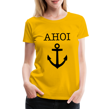 Frauen Premium T-Shirt - Ahoi - Sonnengelb