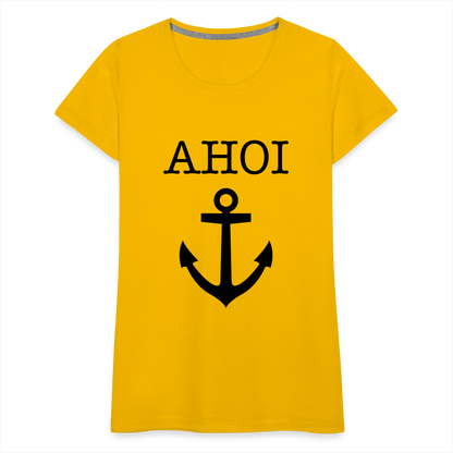 Frauen Premium T-Shirt - Ahoi - Sonnengelb