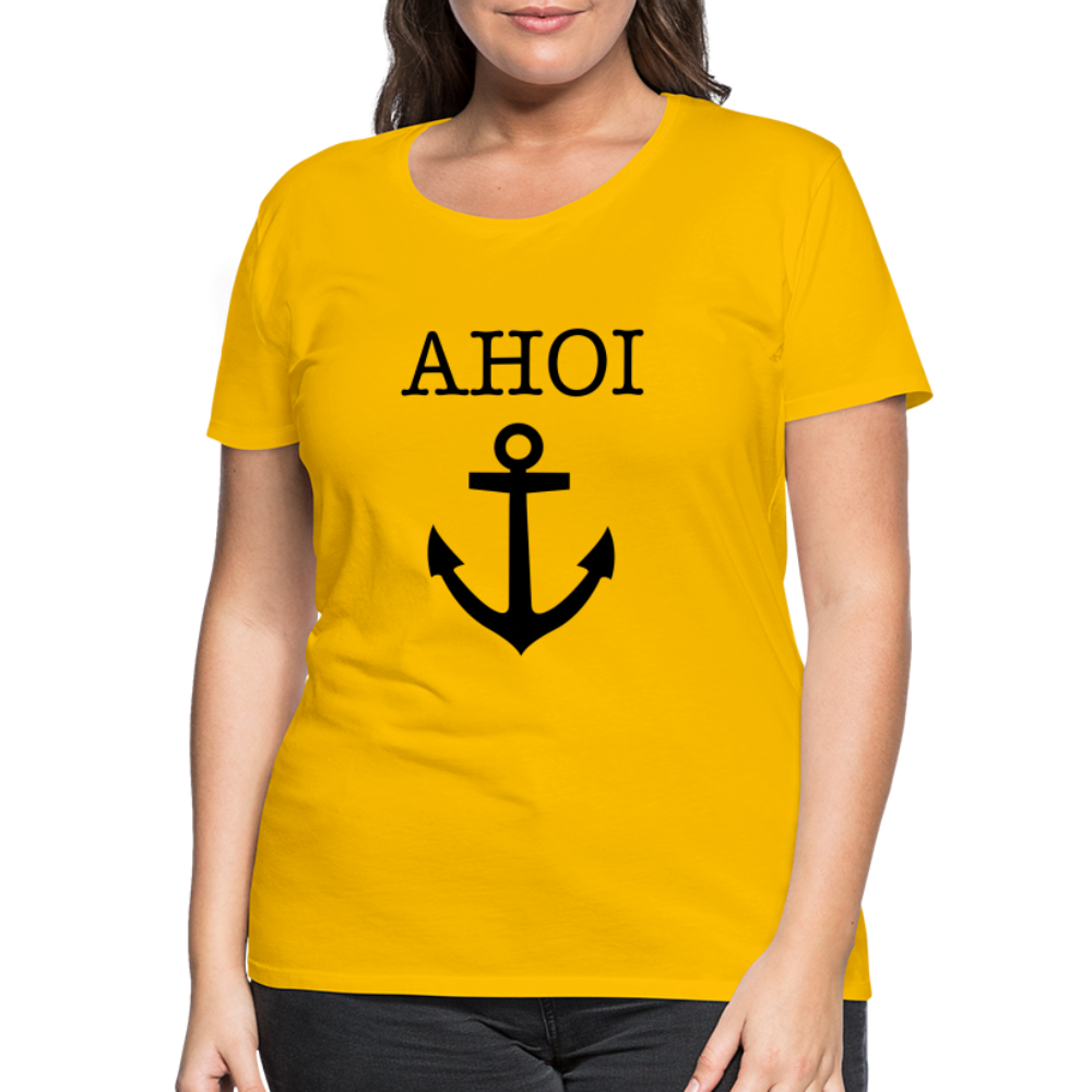 Frauen Premium T-Shirt - Ahoi - Sonnengelb