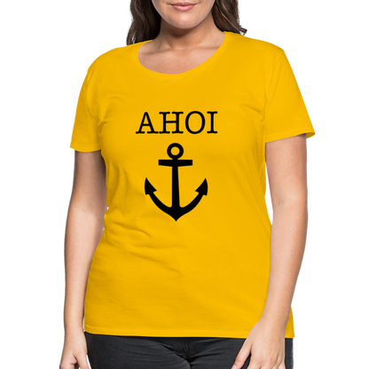 Frauen Premium T-Shirt - Ahoi - Sonnengelb