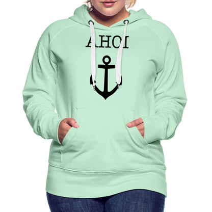 Frauen Premium Hoodie -  Ahoi - helles Mintgrün