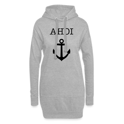 Hoodie-Kleid -  Ahoi - Grau meliert