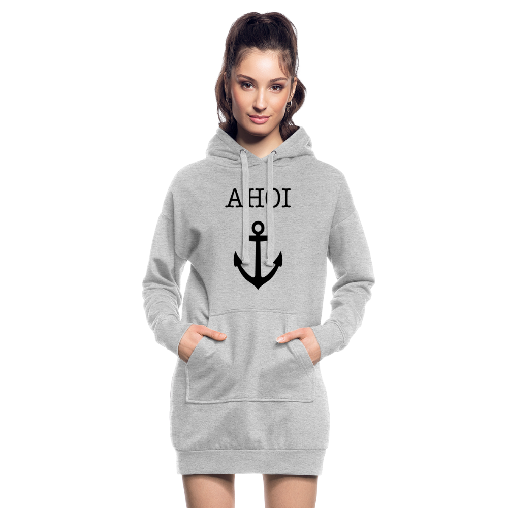 Hoodie-Kleid -  Ahoi - Grau meliert