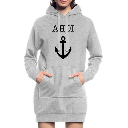 Hoodie-Kleid -  Ahoi - Grau meliert