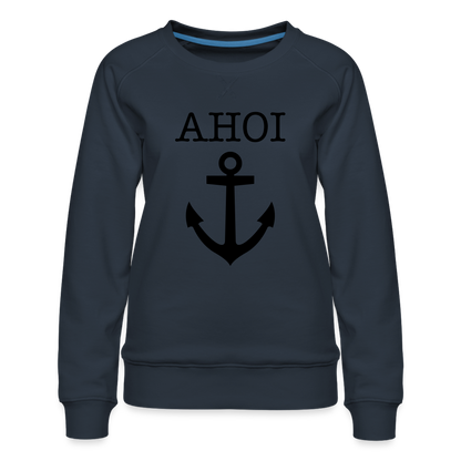 Frauen Premium Pullover -  Ahoi - Navy