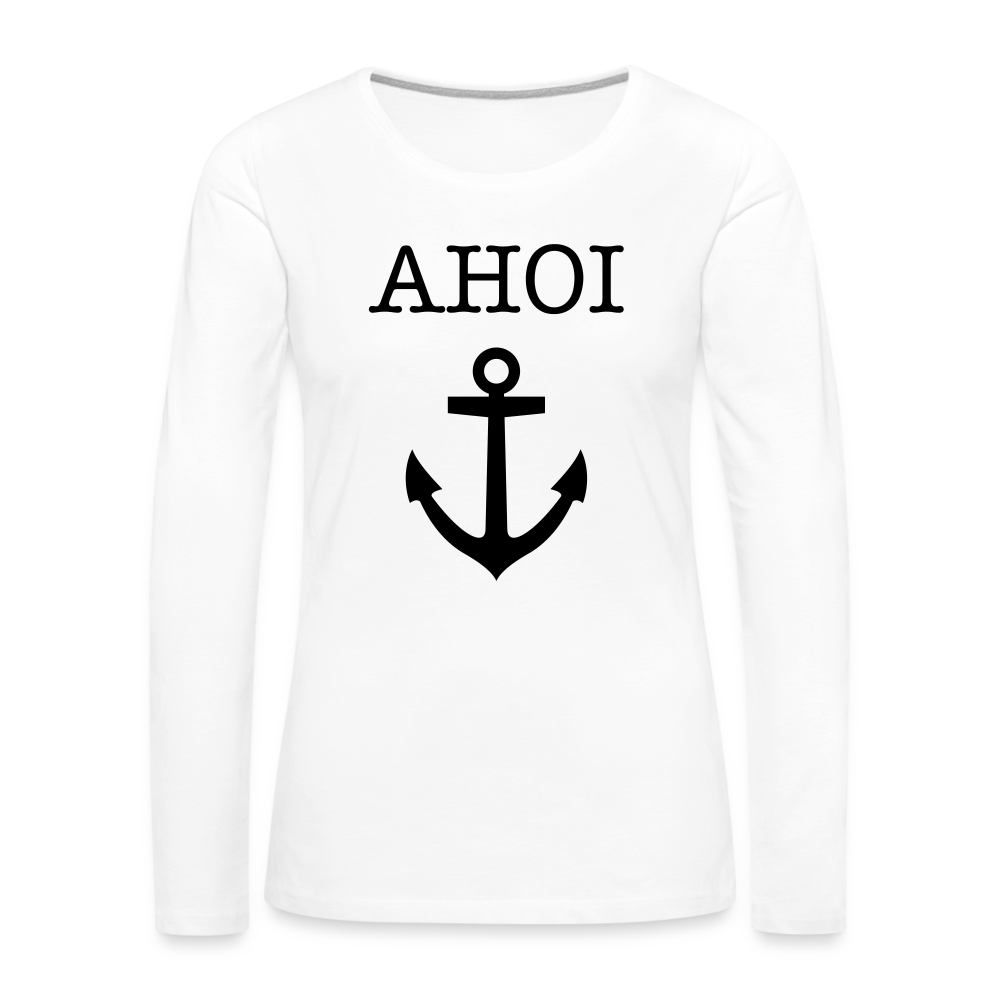 Frauen Premium Langarmshirt - Ahoi - weiß