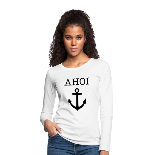 Frauen Premium Langarmshirt - Ahoi - weiß