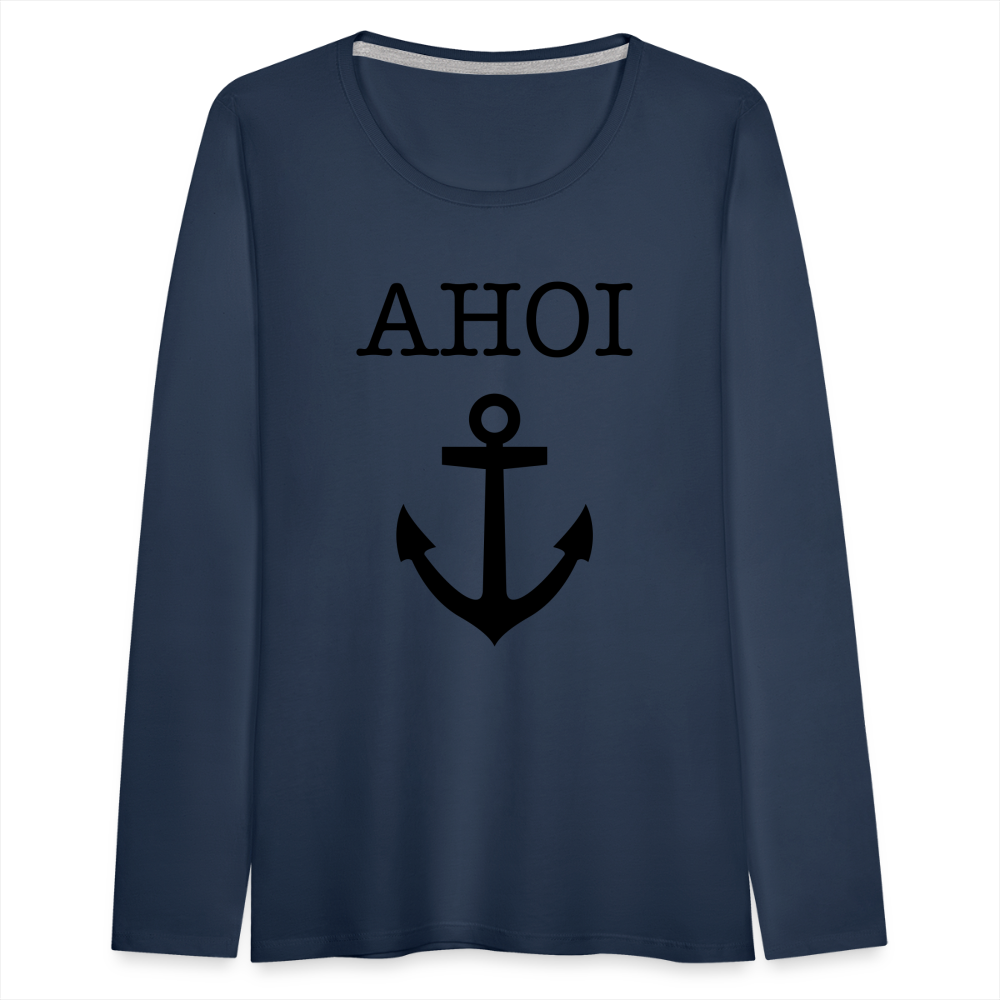 Frauen Premium Langarmshirt - Ahoi - Navy