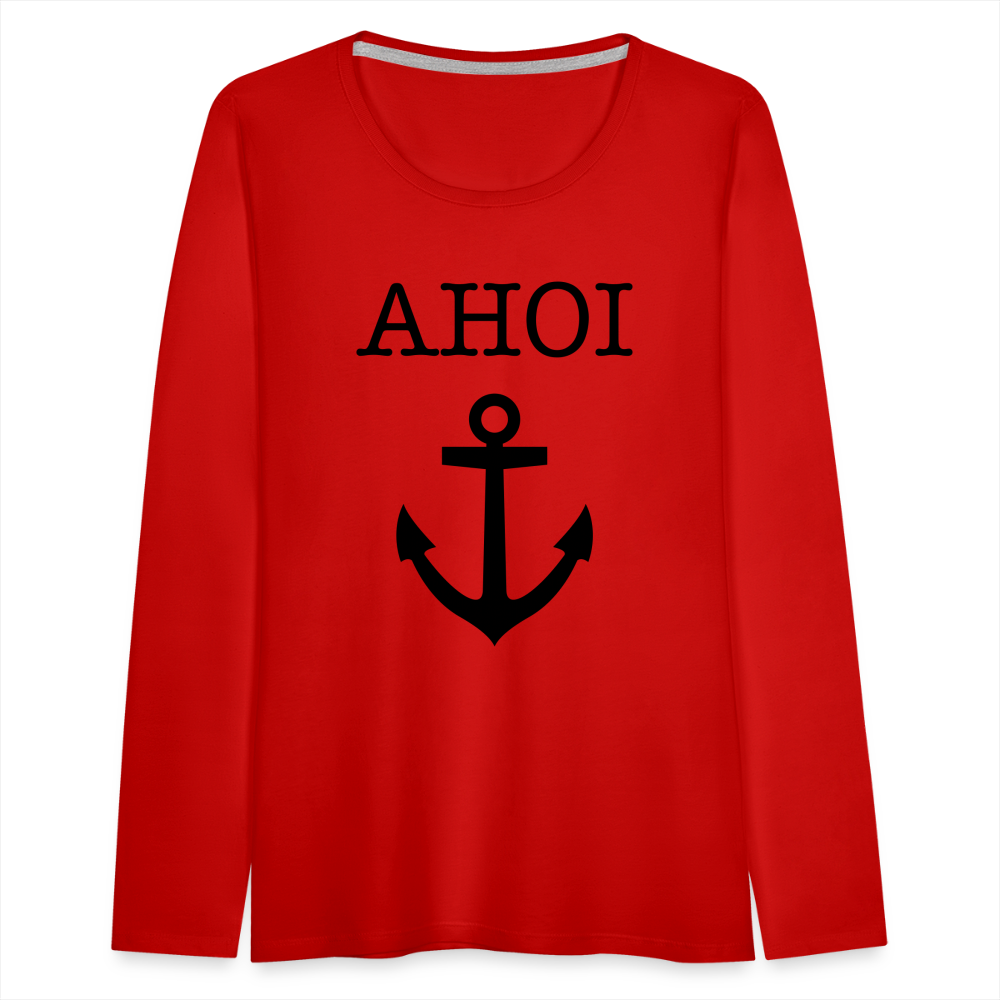 Frauen Premium Langarmshirt - Ahoi - Rot