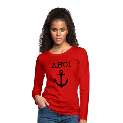 Frauen Premium Langarmshirt - Ahoi - Rot