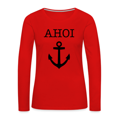 Frauen Premium Langarmshirt - Ahoi - Rot