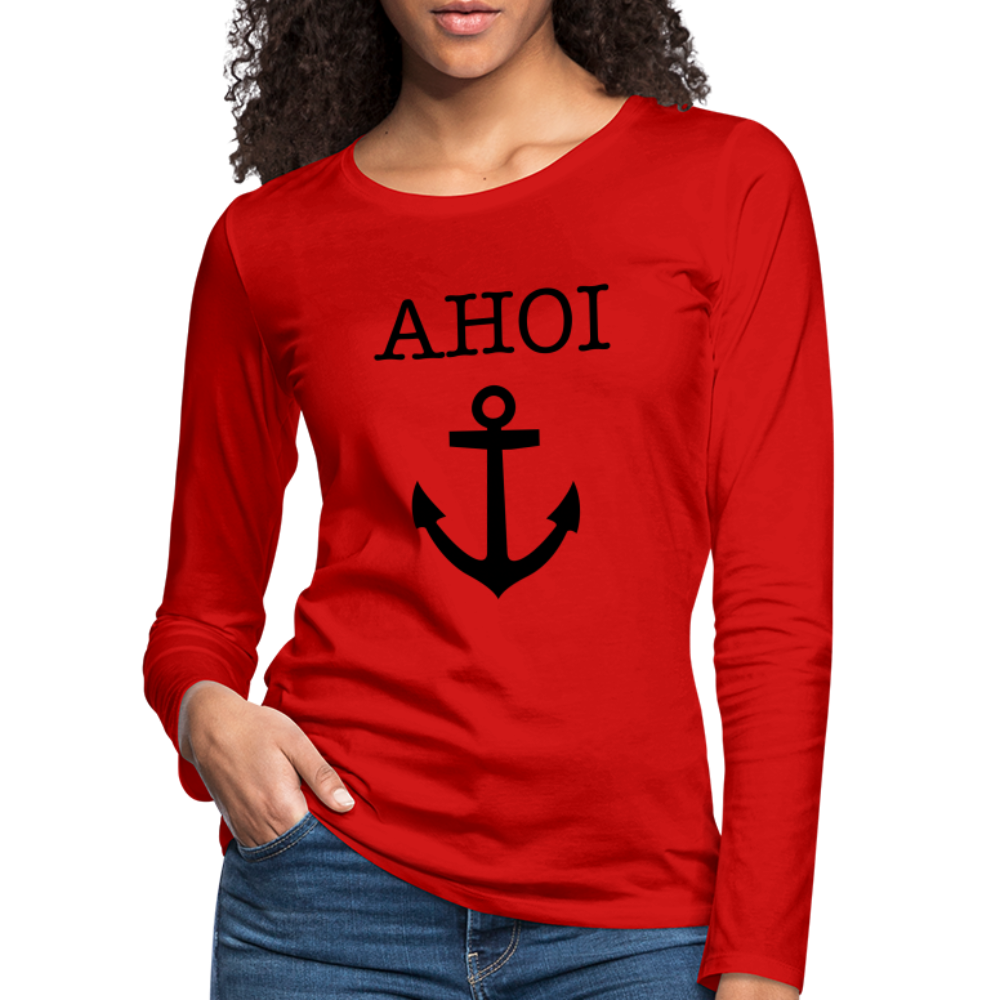 Frauen Premium Langarmshirt - Ahoi - Rot