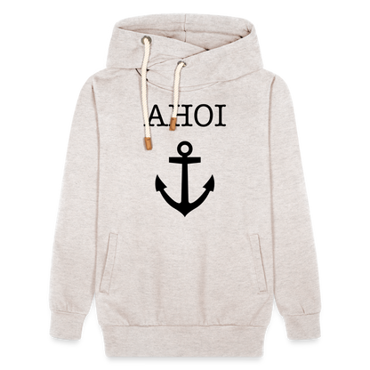 Unisex Schalkragen Hoodie - Ahoi - Beige meliert