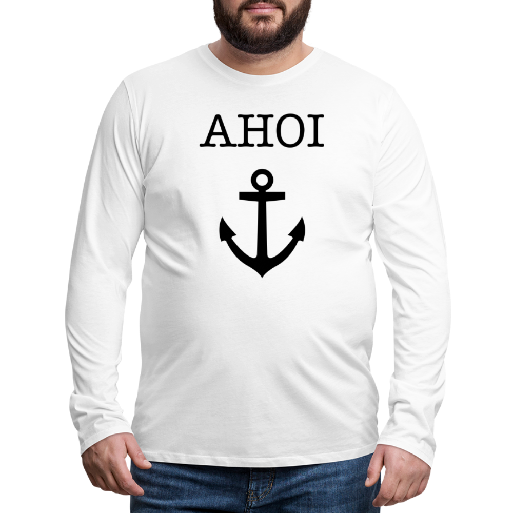 Männer Premium Langarmshirt - Ahoi - weiß