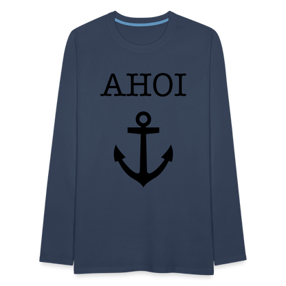 Männer Premium Langarmshirt - Ahoi - Navy