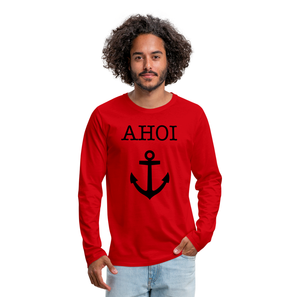 Männer Premium Langarmshirt - Ahoi - Rot