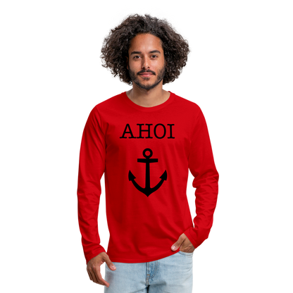 Männer Premium Langarmshirt - Ahoi - Rot