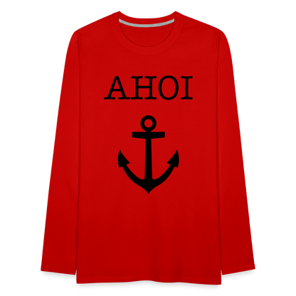 Männer Premium Langarmshirt - Ahoi - Rot