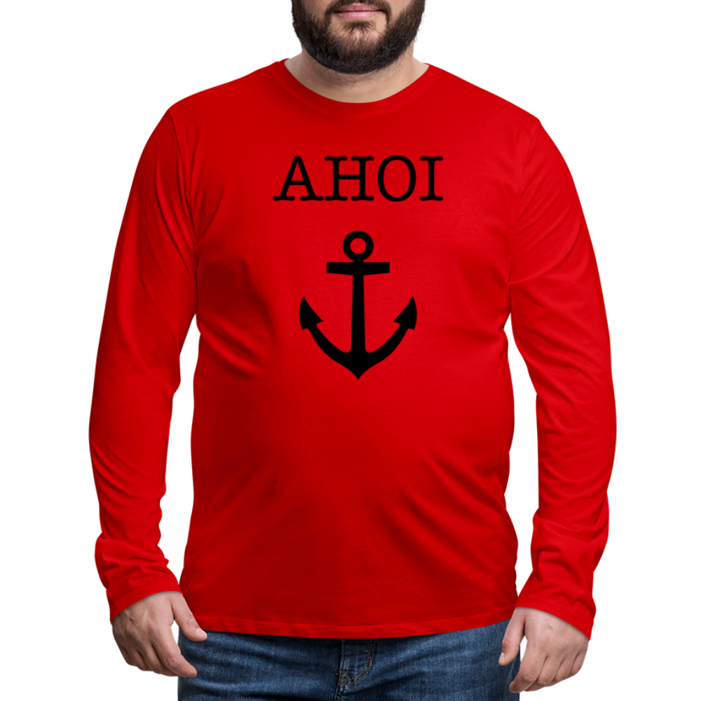 Männer Premium Langarmshirt - Ahoi - Rot