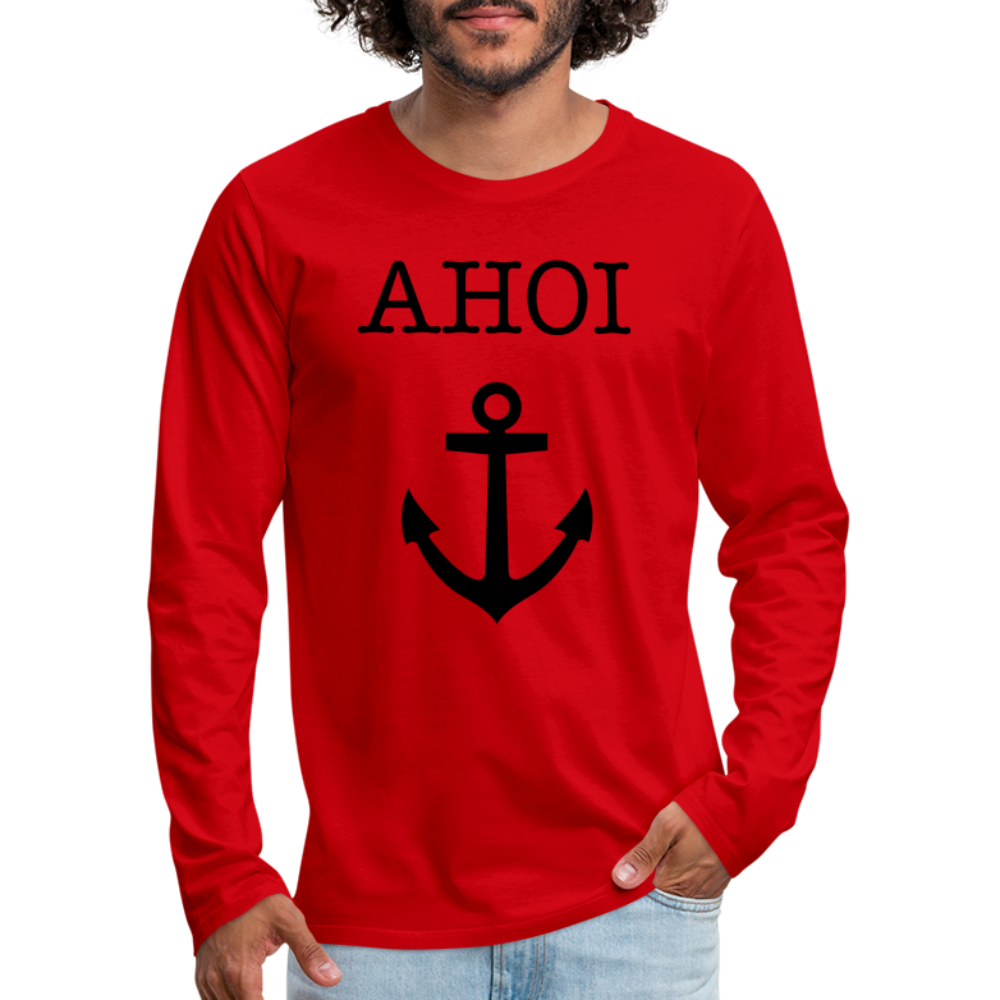 Männer Premium Langarmshirt - Ahoi - Rot