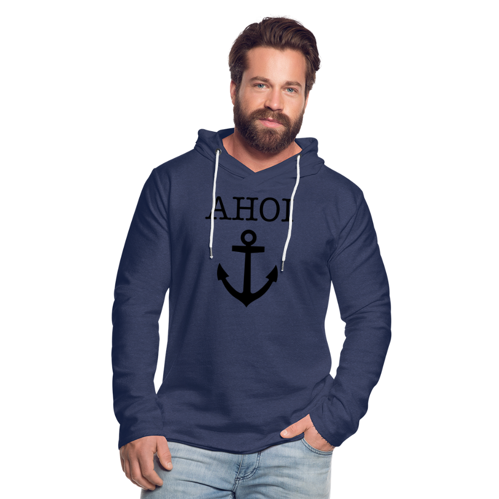 Leichtes Kapuzensweatshirt Unisex - Ahoi - Navy meliert