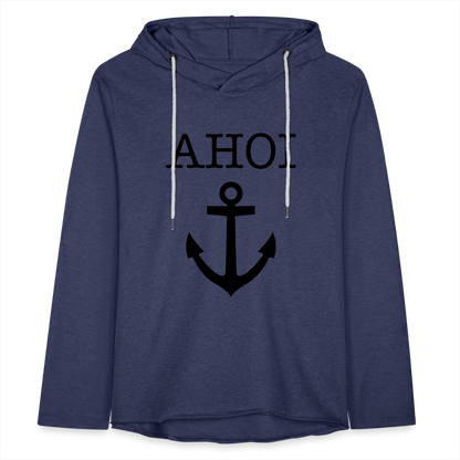 Leichtes Kapuzensweatshirt Unisex - Ahoi - Navy meliert