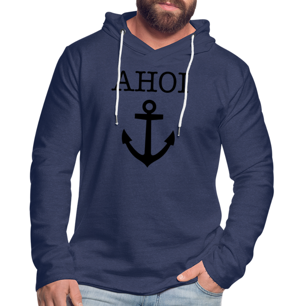 Leichtes Kapuzensweatshirt Unisex - Ahoi - Navy meliert