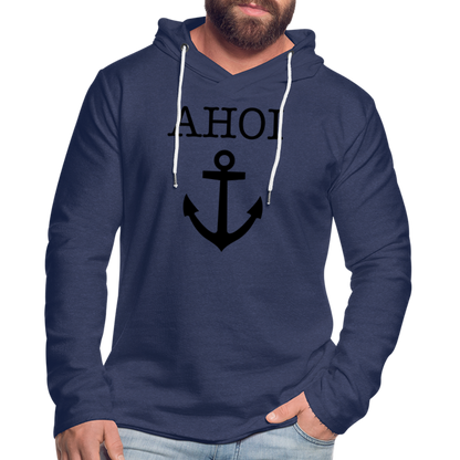 Leichtes Kapuzensweatshirt Unisex - Ahoi - Navy meliert