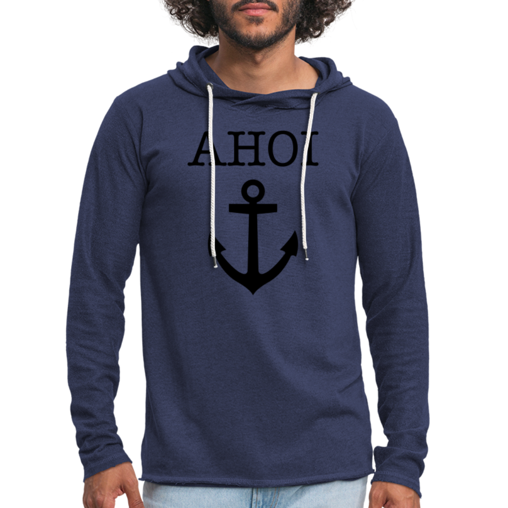 Leichtes Kapuzensweatshirt Unisex - Ahoi - Navy meliert