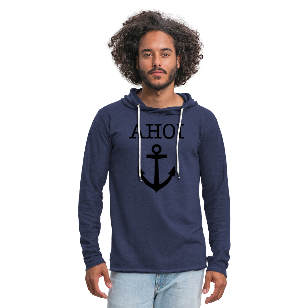 Leichtes Kapuzensweatshirt Unisex - Ahoi - Navy meliert