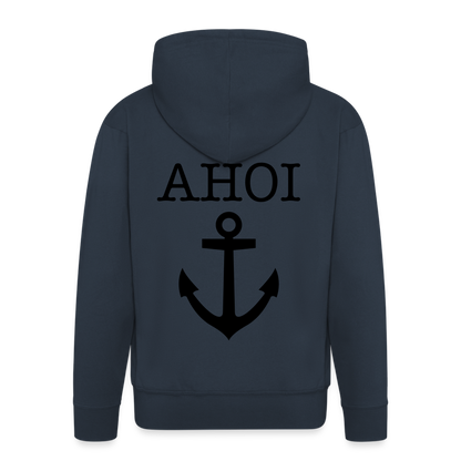 Männer Premium Kapuzenjacke - Ahoi - Navy