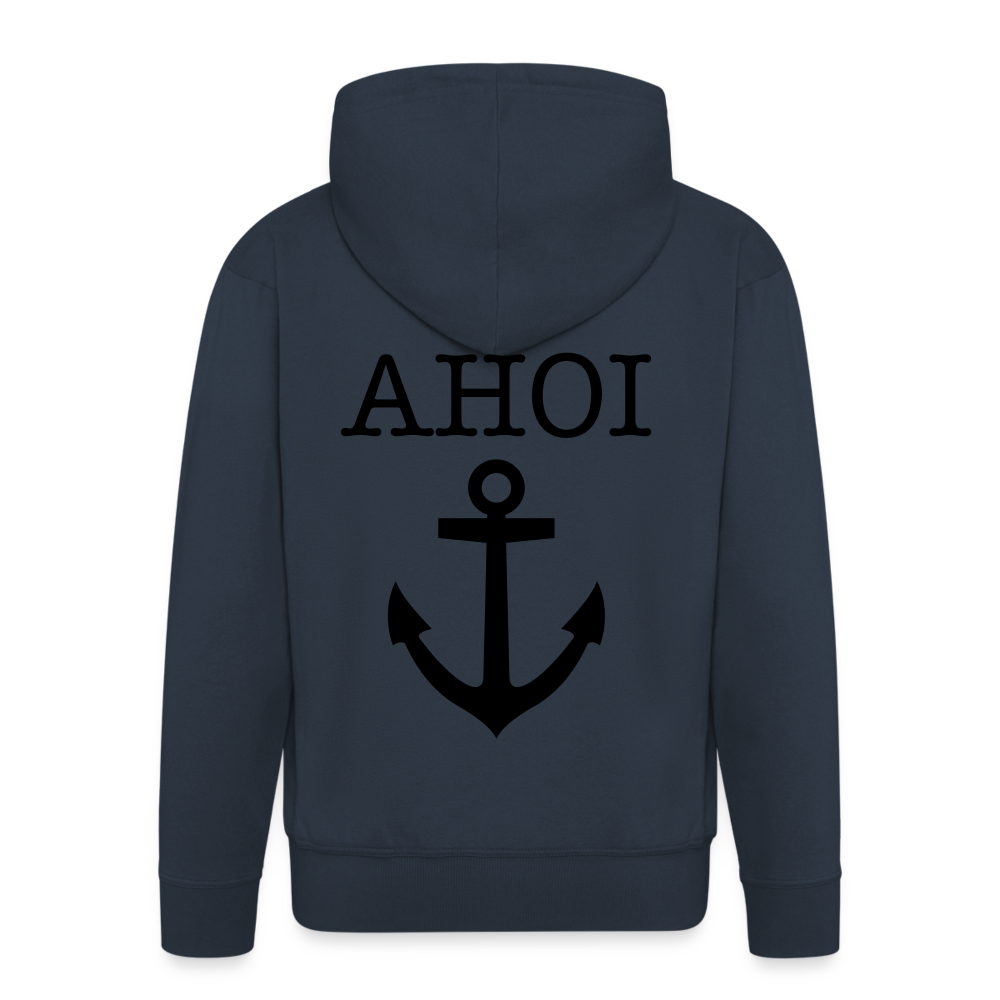 Männer Premium Kapuzenjacke - Ahoi - Navy