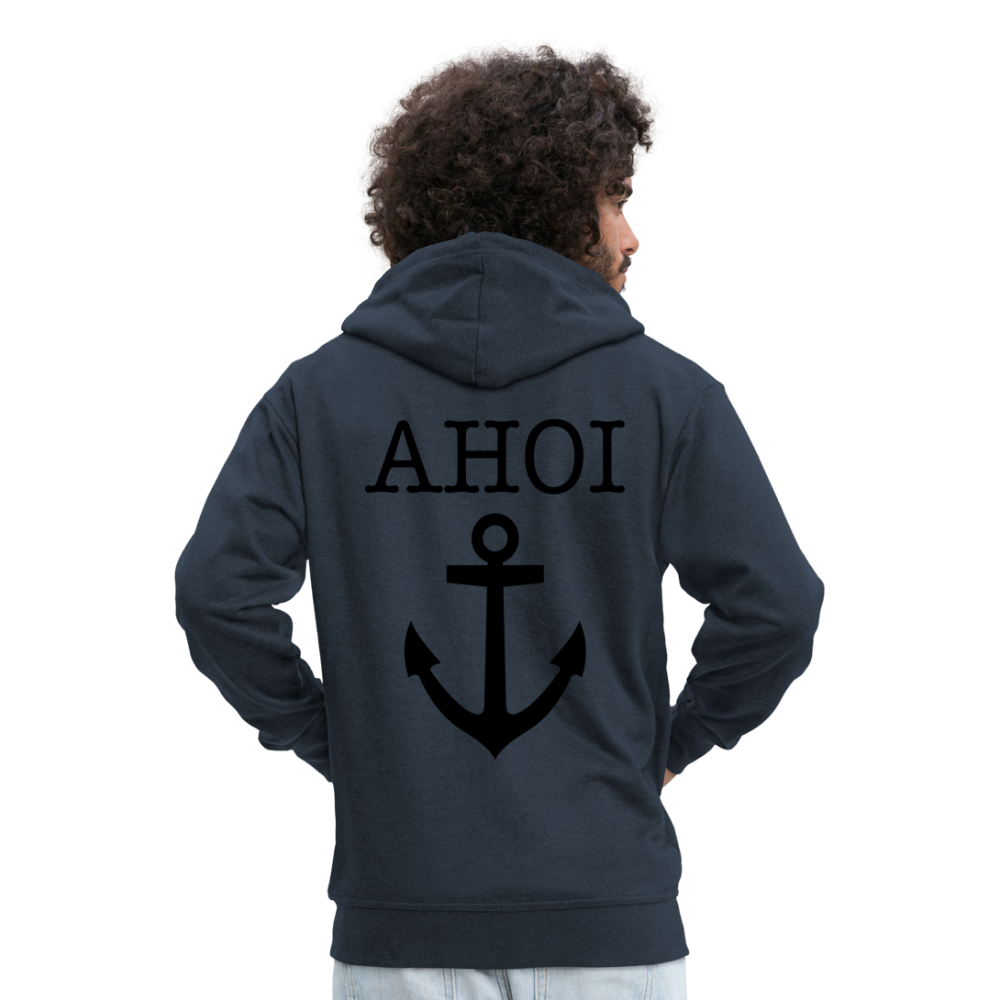 Männer Premium Kapuzenjacke - Ahoi - Navy