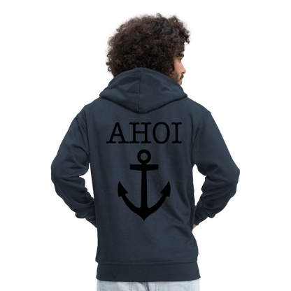 Männer Premium Kapuzenjacke - Ahoi - Navy