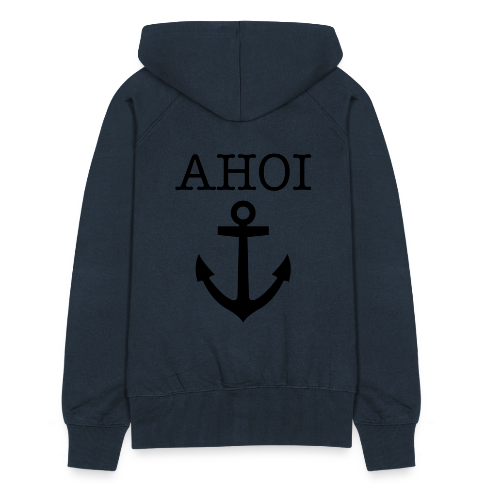 Frauen Premium Kapuzenjacke - Ahoi - Navy