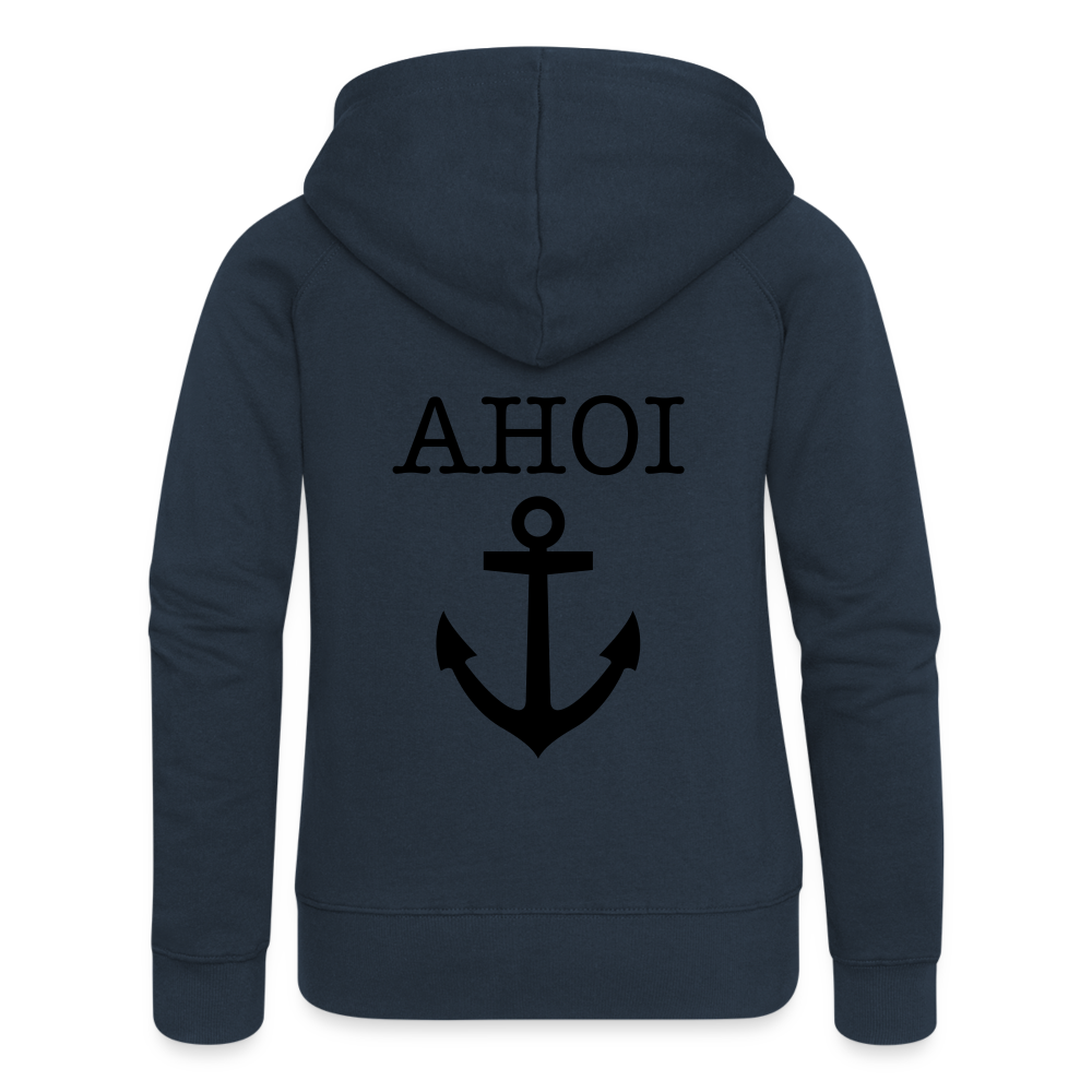 Frauen Premium Kapuzenjacke - Ahoi - Navy