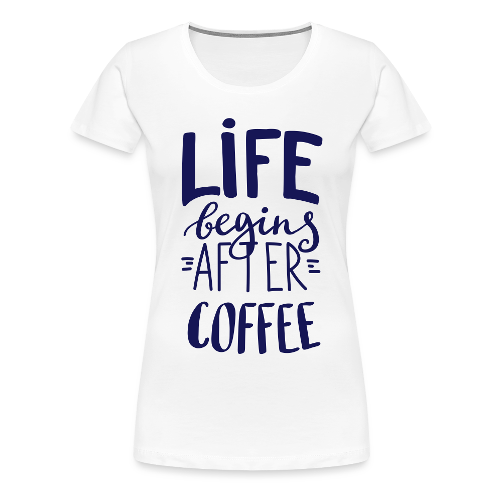 Frauen Premium T-Shirt - After coffee - weiß