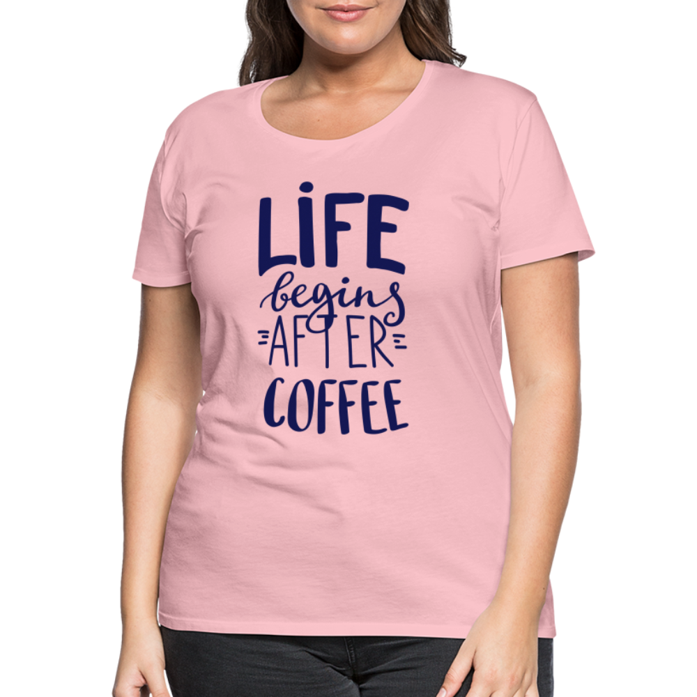 Frauen Premium T-Shirt - After coffee - Hellrosa