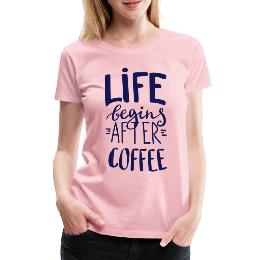 Frauen Premium T-Shirt - After coffee - Hellrosa