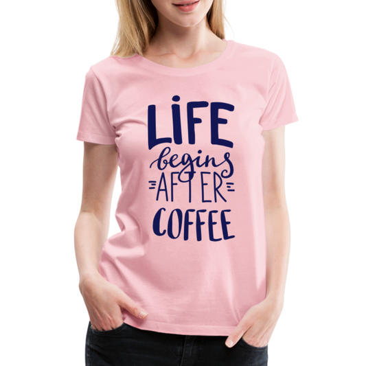 Frauen Premium T-Shirt - After coffee - Hellrosa