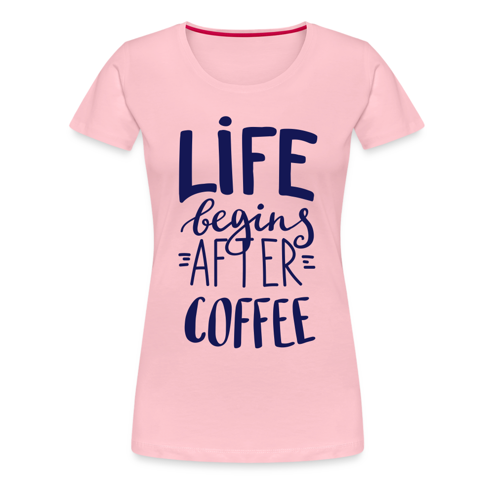 Frauen Premium T-Shirt - After coffee - Hellrosa