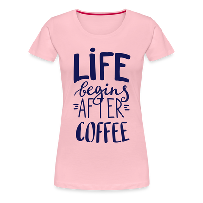 Frauen Premium T-Shirt - After coffee - Hellrosa