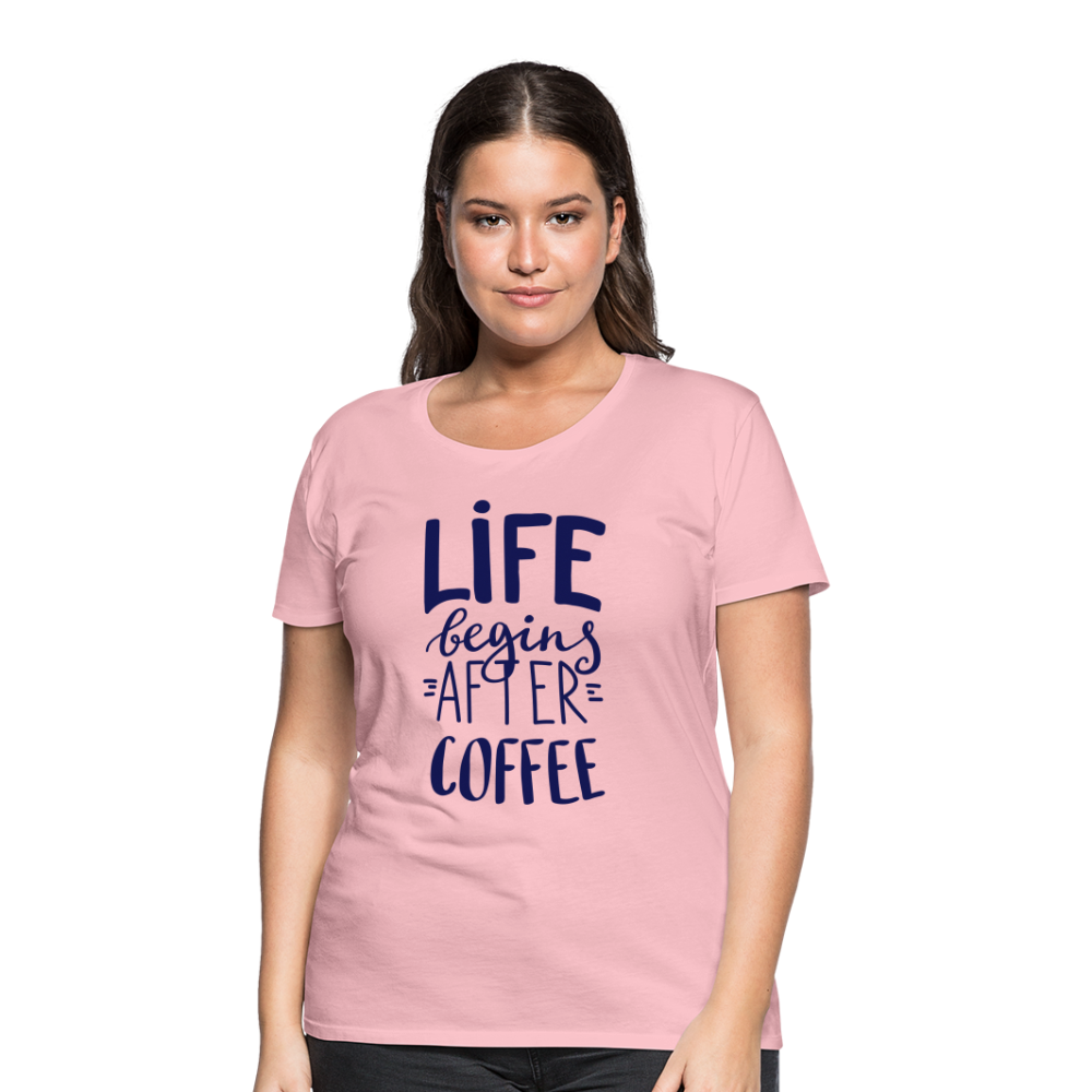 Frauen Premium T-Shirt - After coffee - Hellrosa