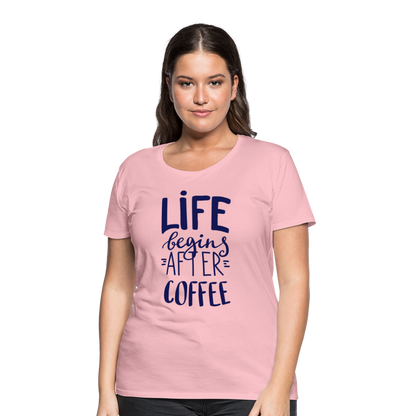 Frauen Premium T-Shirt - After coffee - Hellrosa