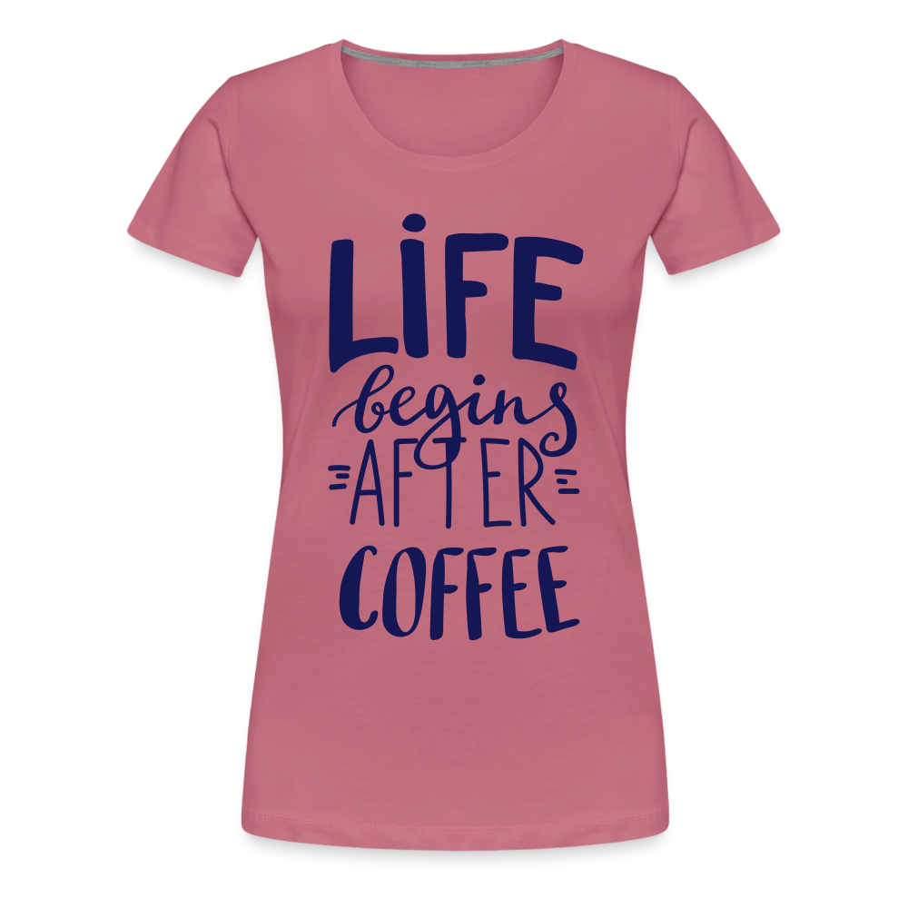 Frauen Premium T-Shirt - After coffee - Malve