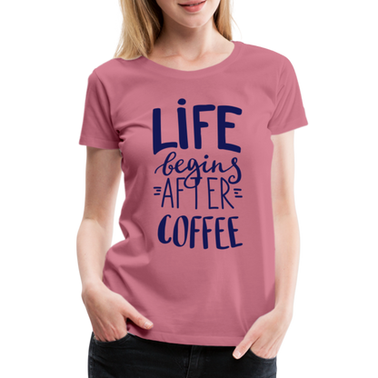 Frauen Premium T-Shirt - After coffee - Malve